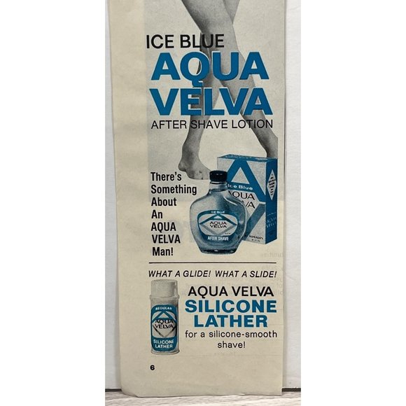 Aqua Velva Vintage Print Ad 1968 Ice Blue After Shave Bikini Sexy Woman - Picture 5 of 5